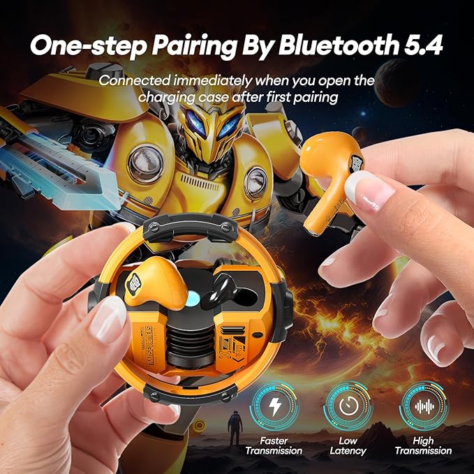 Transformers Auriculares inalámbricos Bluetooth con micrófono inteligente con cancelación de ruido
