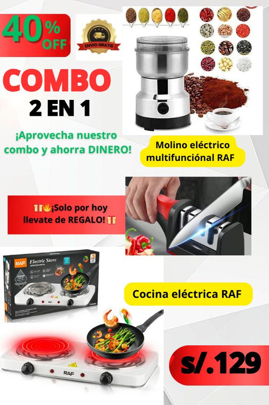 COMBO COCINA ELECTRICA + MOLINO MULTIFUNCIONAL