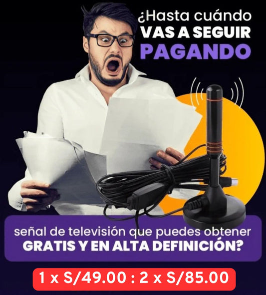 ANTENA DE TELEVISIÓN DIGITAL INTERNA HD