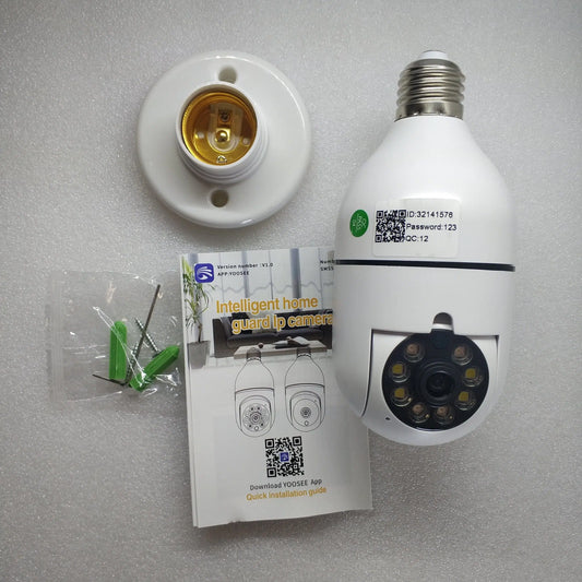 COMBO: 2 Foco con cámara Genérico wifi, 1080P, vista panorámica 360°